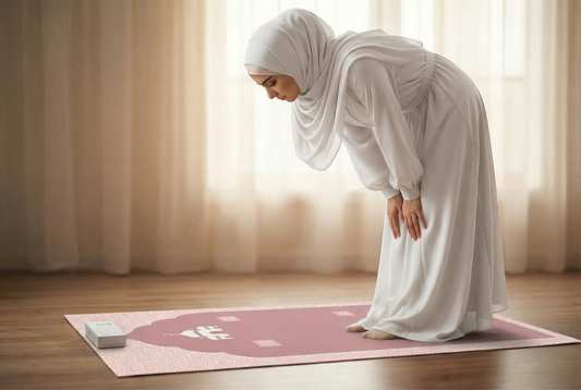 NoorConnect Blush Serenity Smart Salah Mat | Noorconnect Smart Prayer Mat