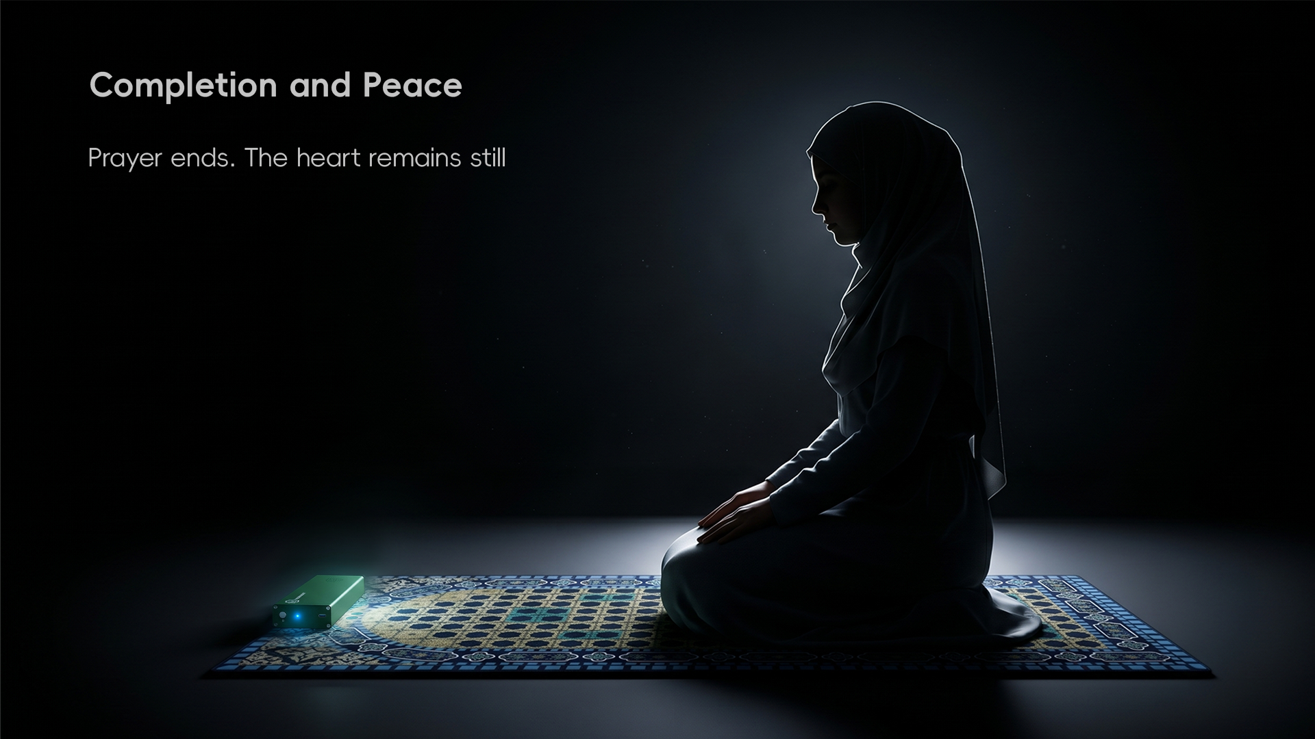 Peaceful reflection after Salah on NoorConnect