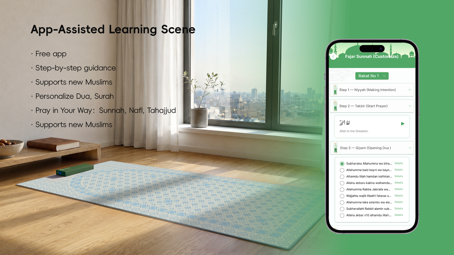 NoorConnect app-assisted Salah learning