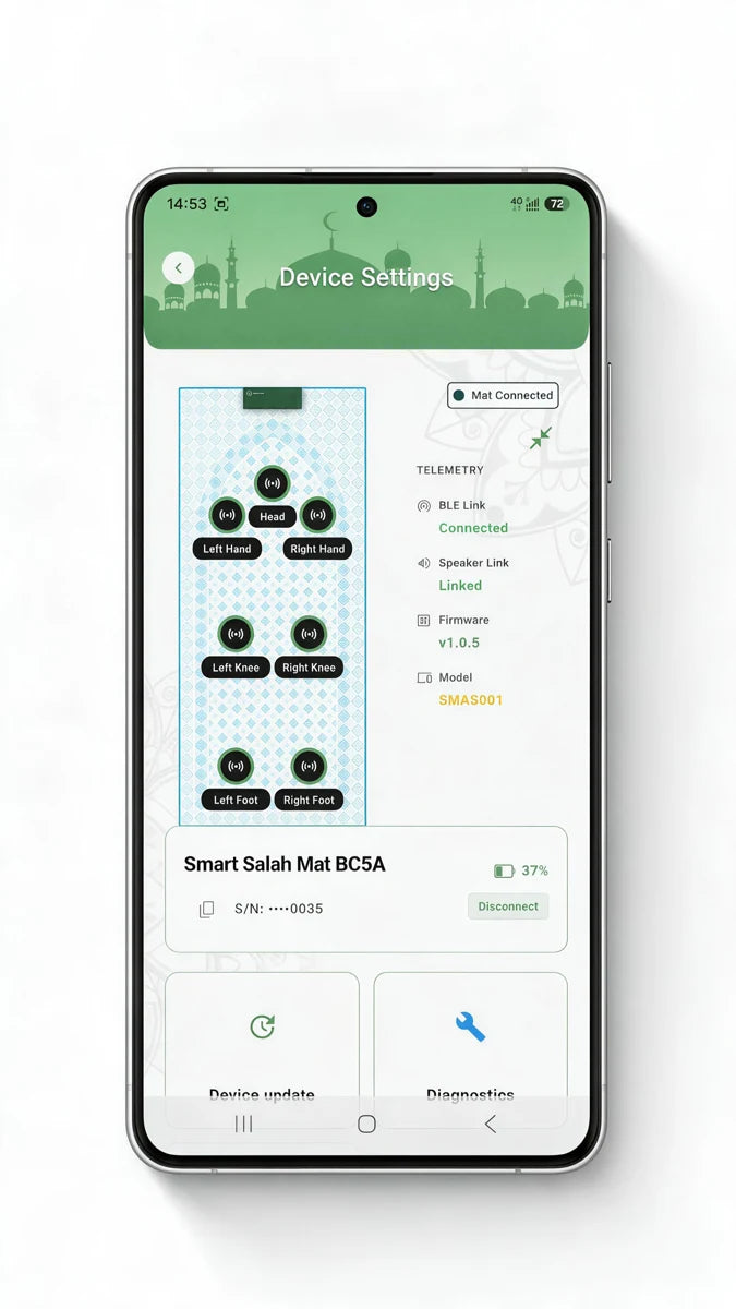 Connect and update your mat